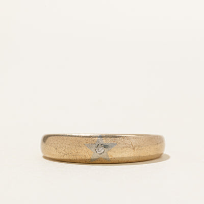 Two Tone Diamond Star Dome Ring | SZ 8.5