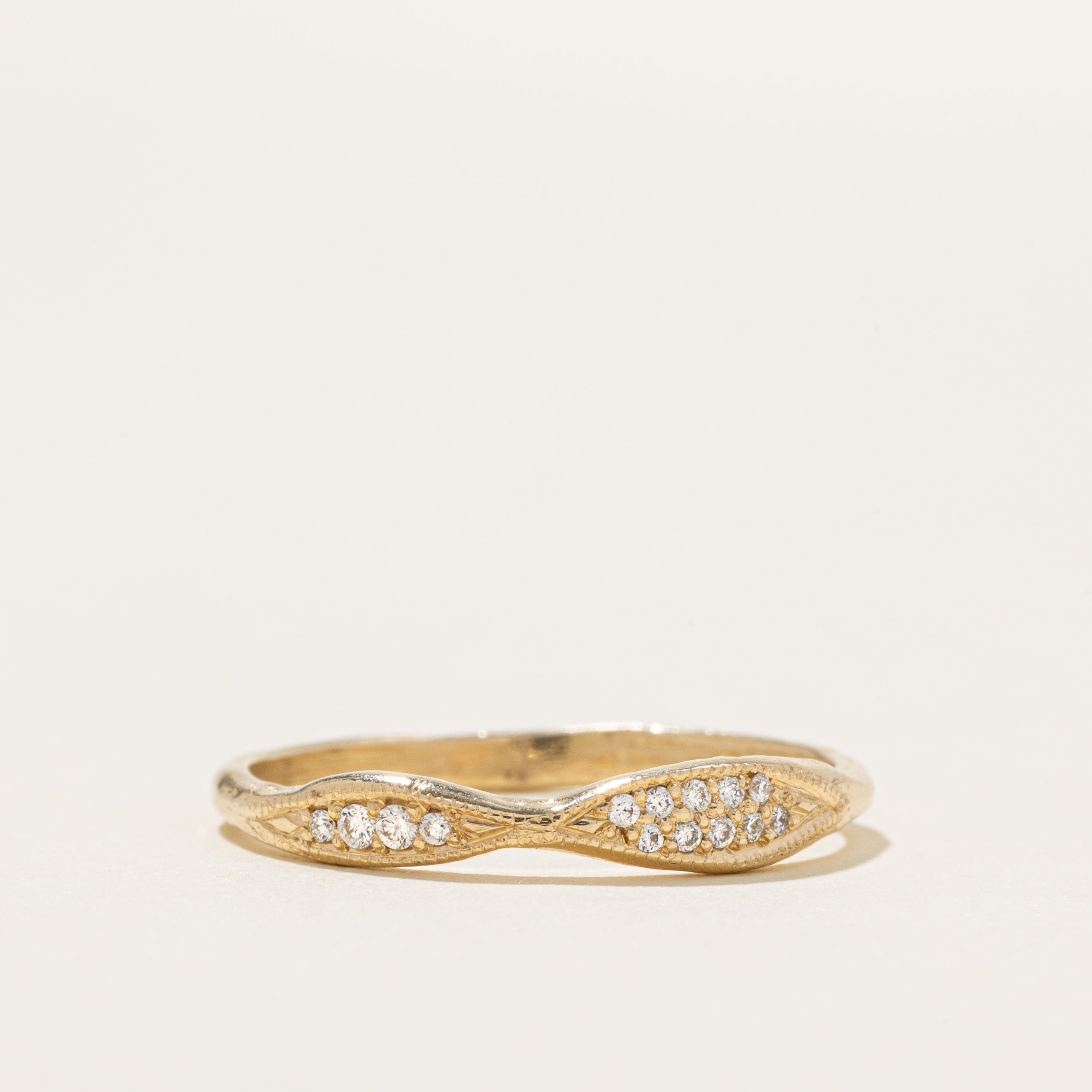 Bague marquise sertie de diamants | Taille 7,5