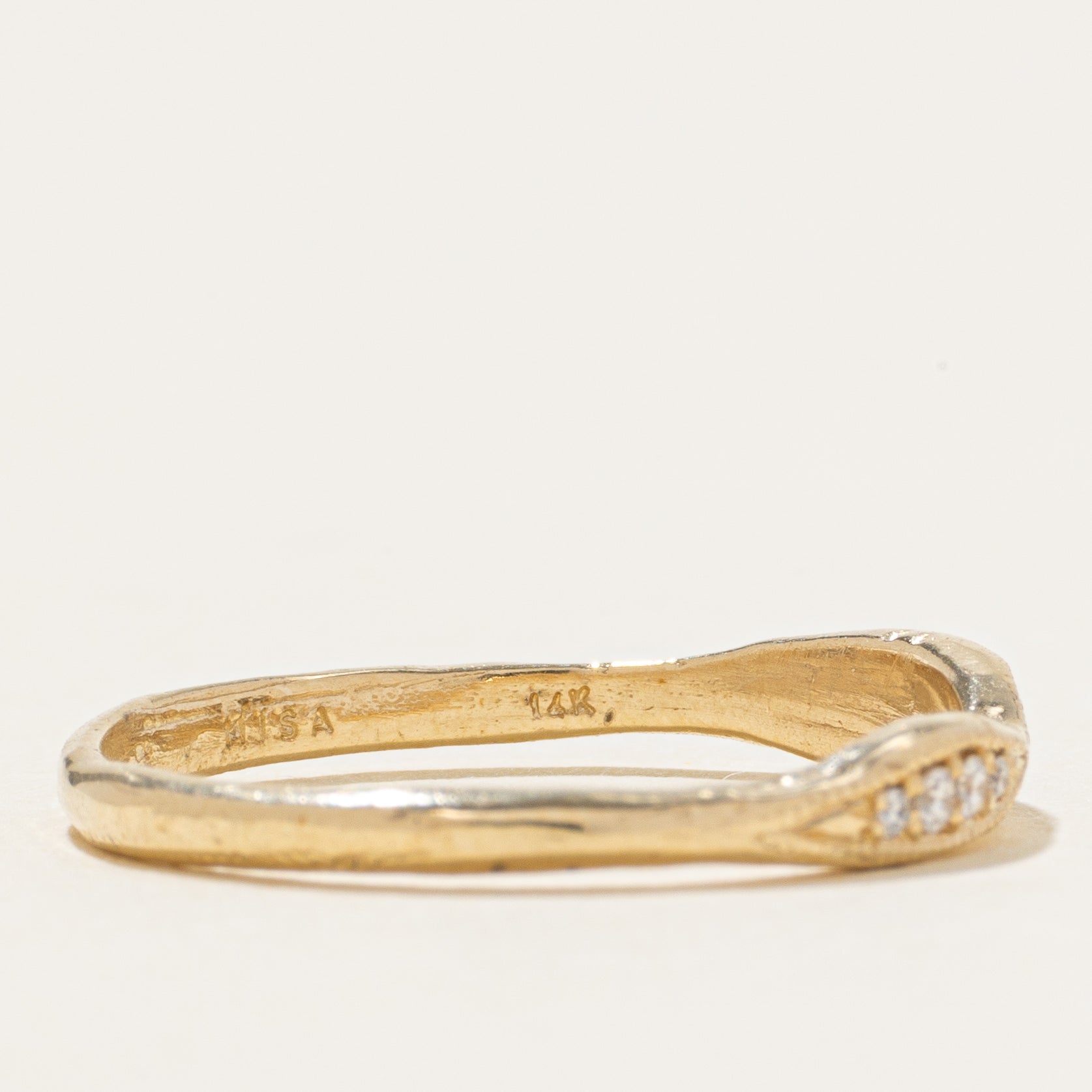 Bague marquise sertie de diamants | Taille 7,5
