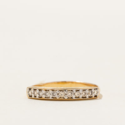 Pave Set Diamond Row Ring | SZ 7