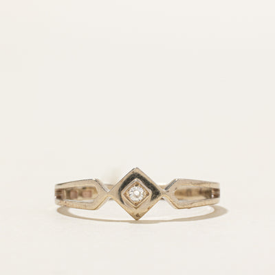 Diamond Geometric Reverse Tapered Ring | SZ 8