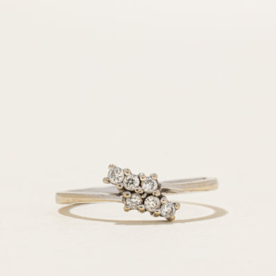 18k Diagonal Diamond Cluster Ring | SZ 5