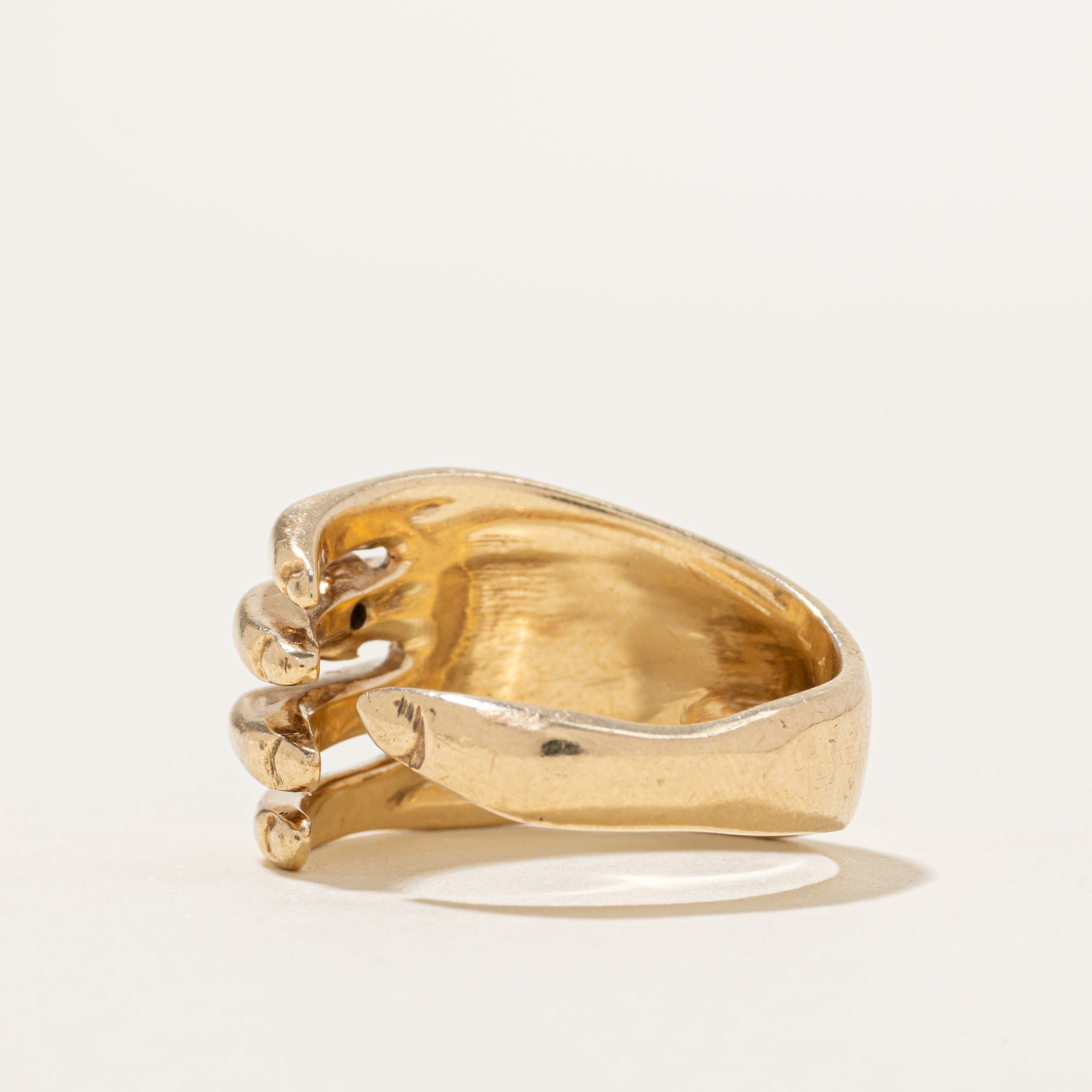 10k Diamond Hand Ring | SZ 8