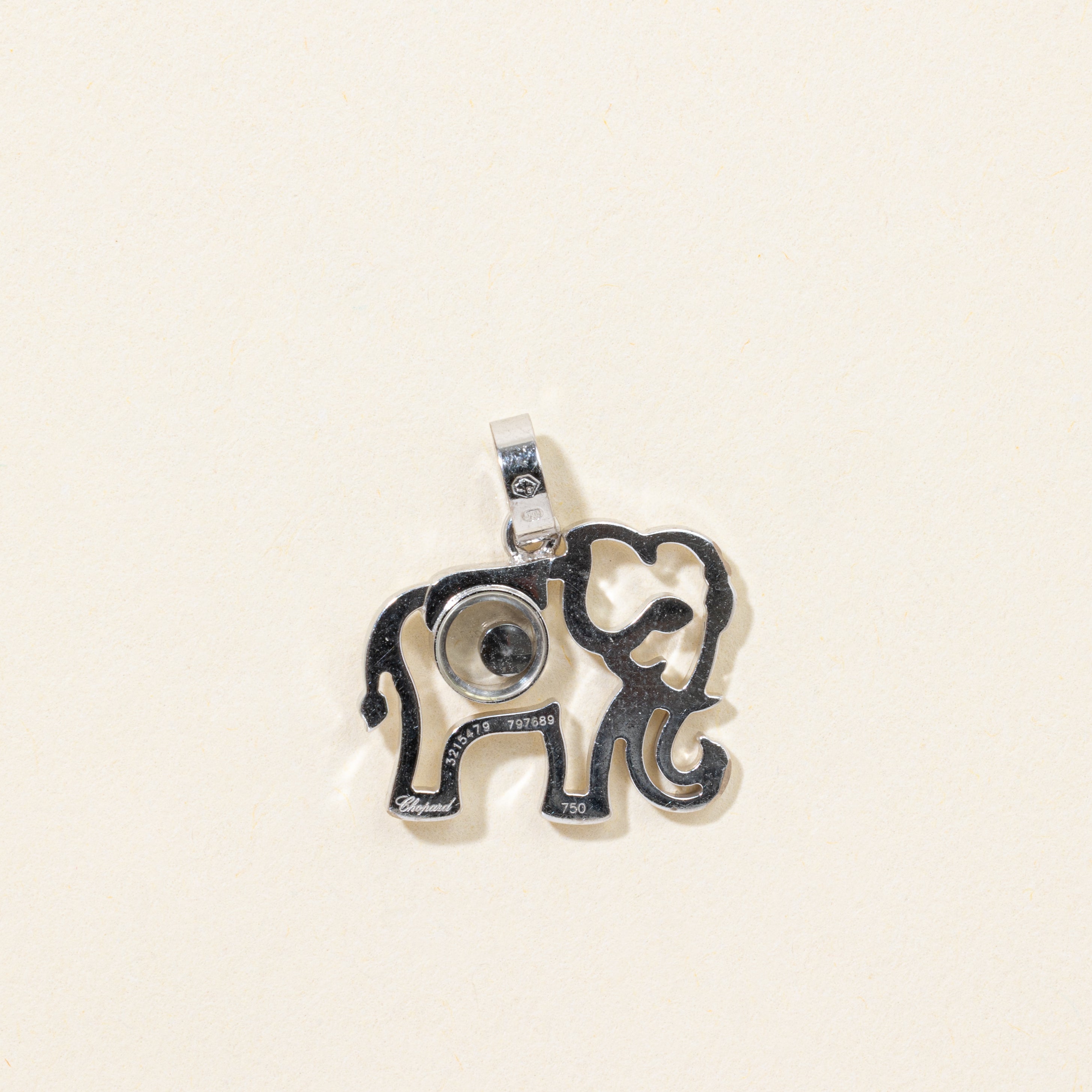 Pendentif éléphant en or 18 carats et diamants