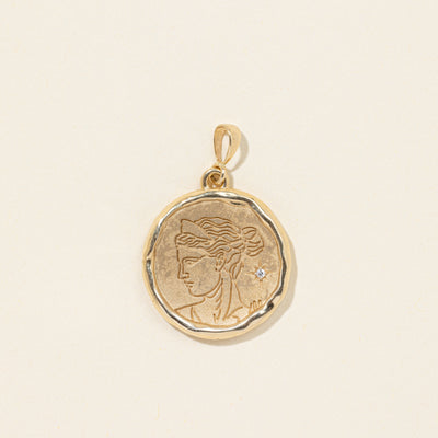 'Common Era' 14k Artemis Goddess of Wild Things Pendant