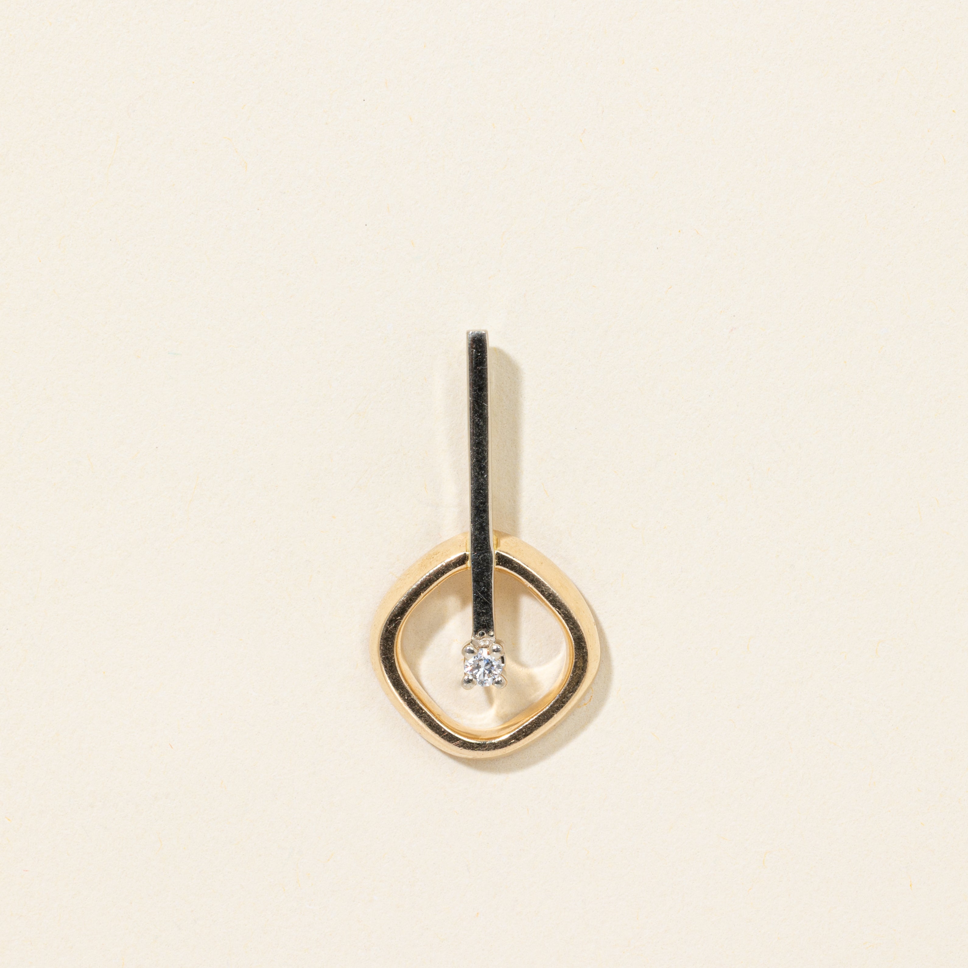 14k Diamond Drop Pendant