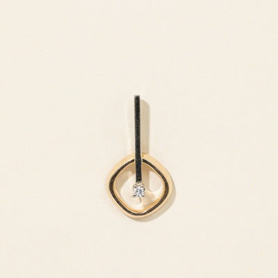 14k Diamond Drop Pendant