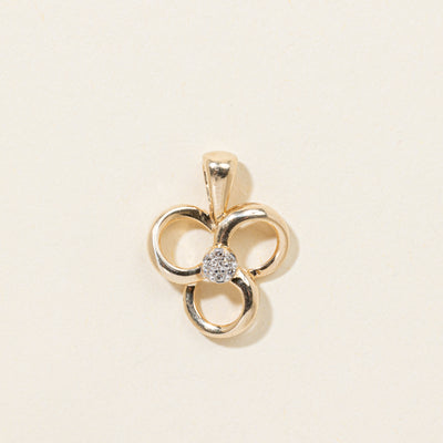 10k Diamond Loop Pendant