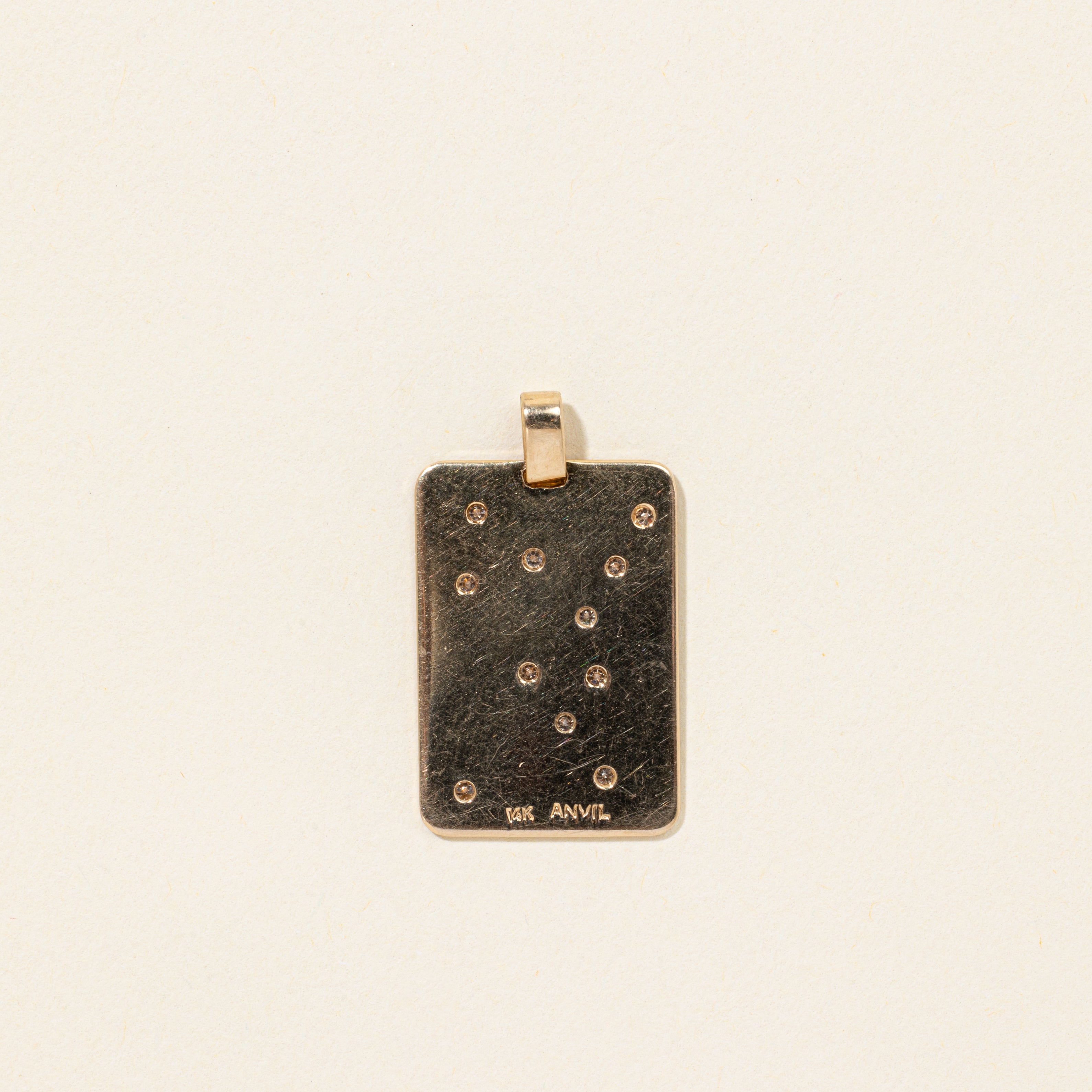Pendentif constellation d'Orion en or 14 carats et diamants