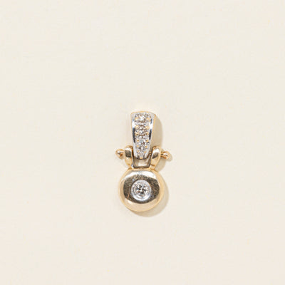 14k Bezel Set Diamond Pendant