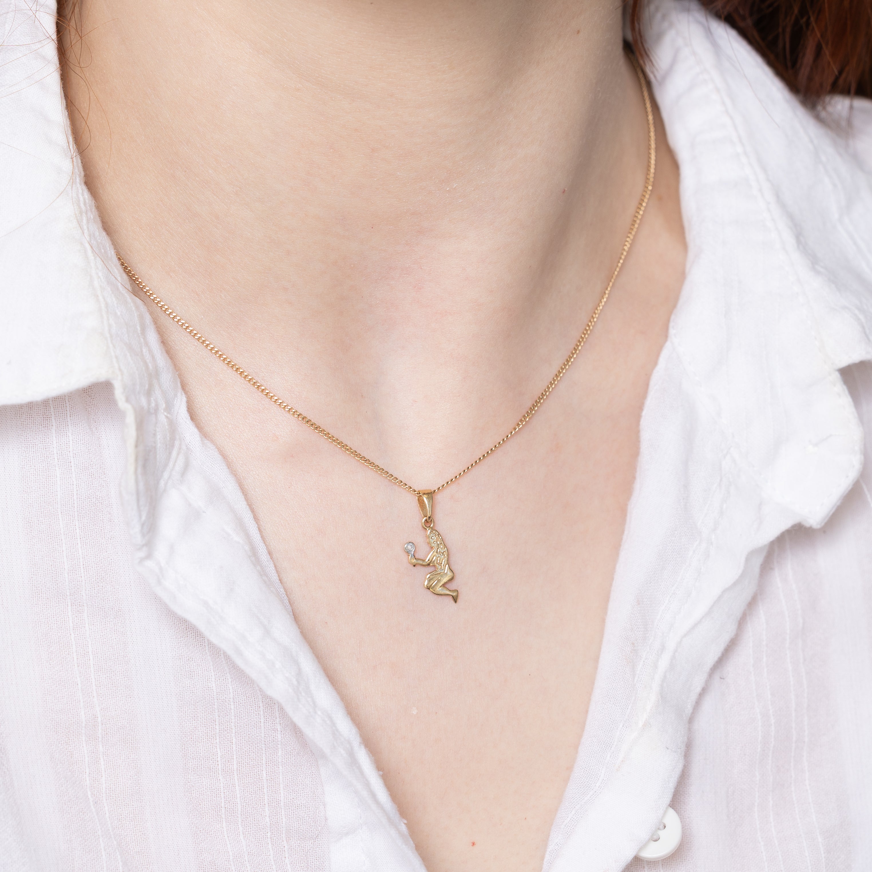 10k Diamond Virgo Zodiac Pendant