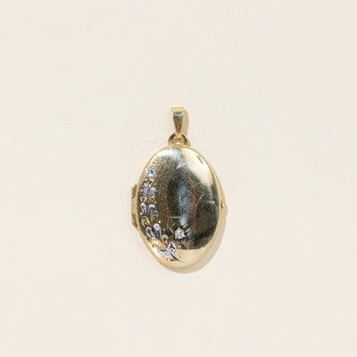 8k Diamond Digitalis Flower Locket