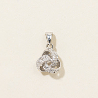 14k Diamond Interlocking Design Pendant