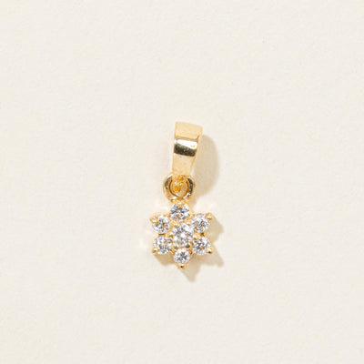 18k Diamond Cluster Petal Charm