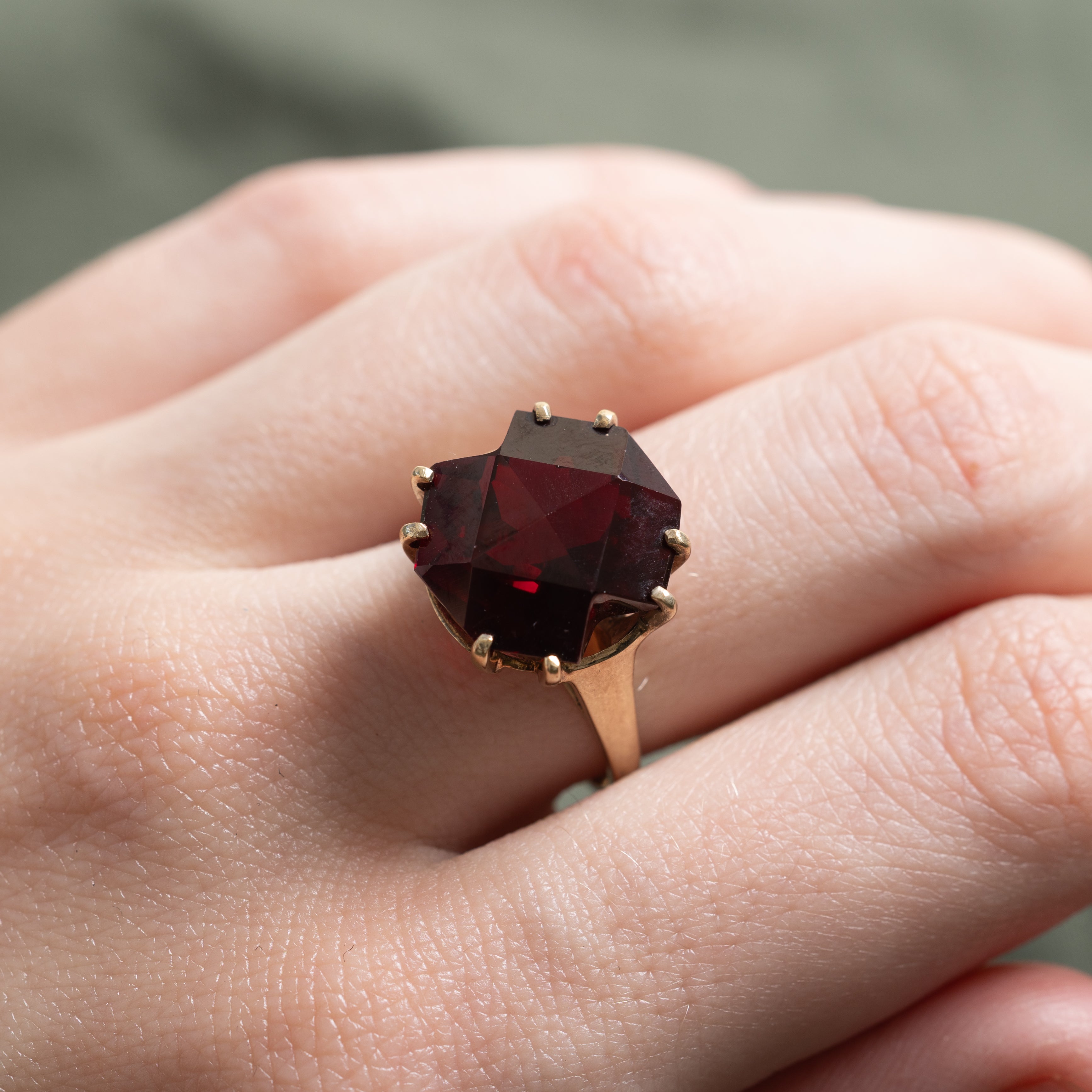 Synthetic Ruby Cocktail Ring | 11.20ct | SZ 6.5