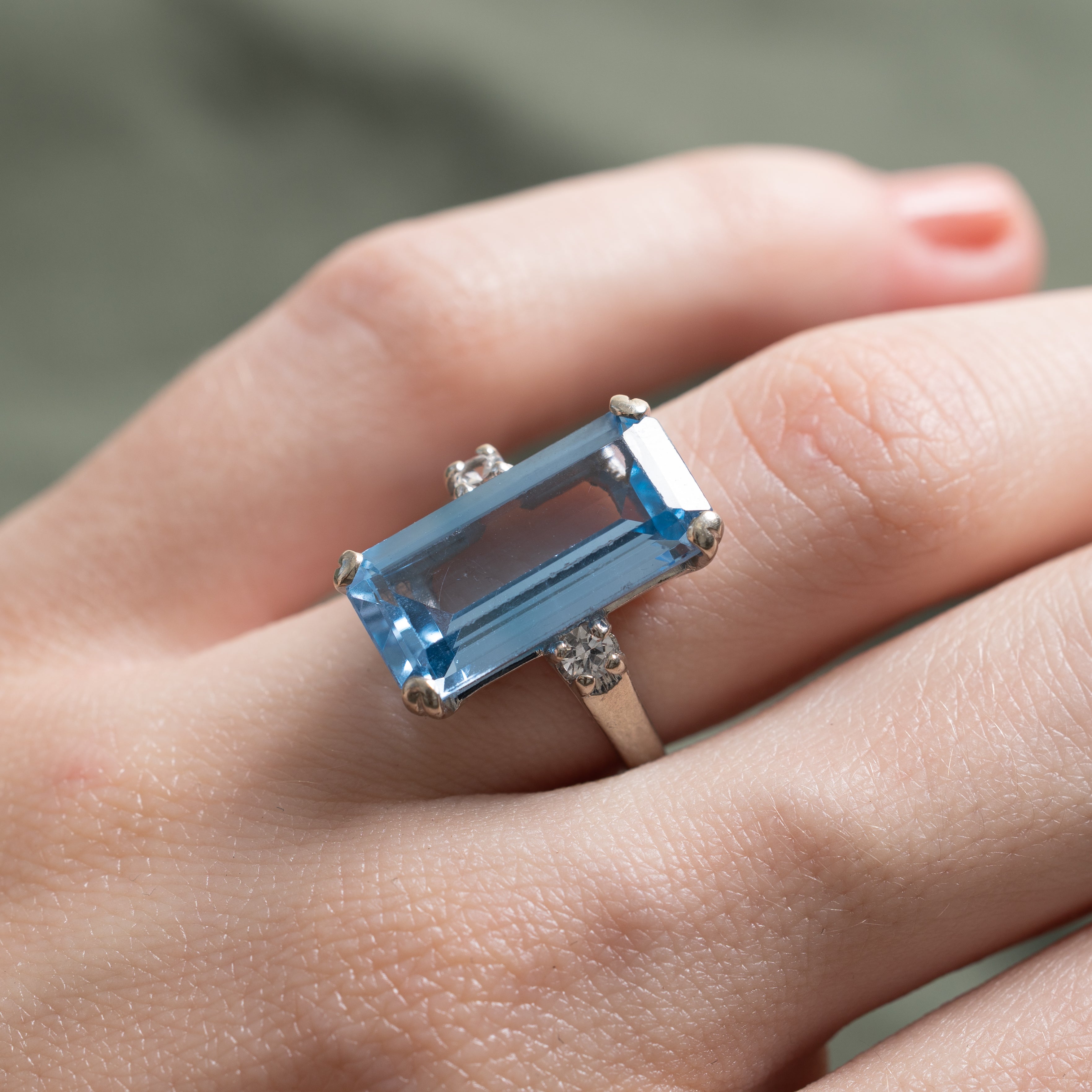 Synthetic Spinel & Synthetic Sapphire Cocktail Ring | 7.75ct, 0.32ctw | SZ 4.75