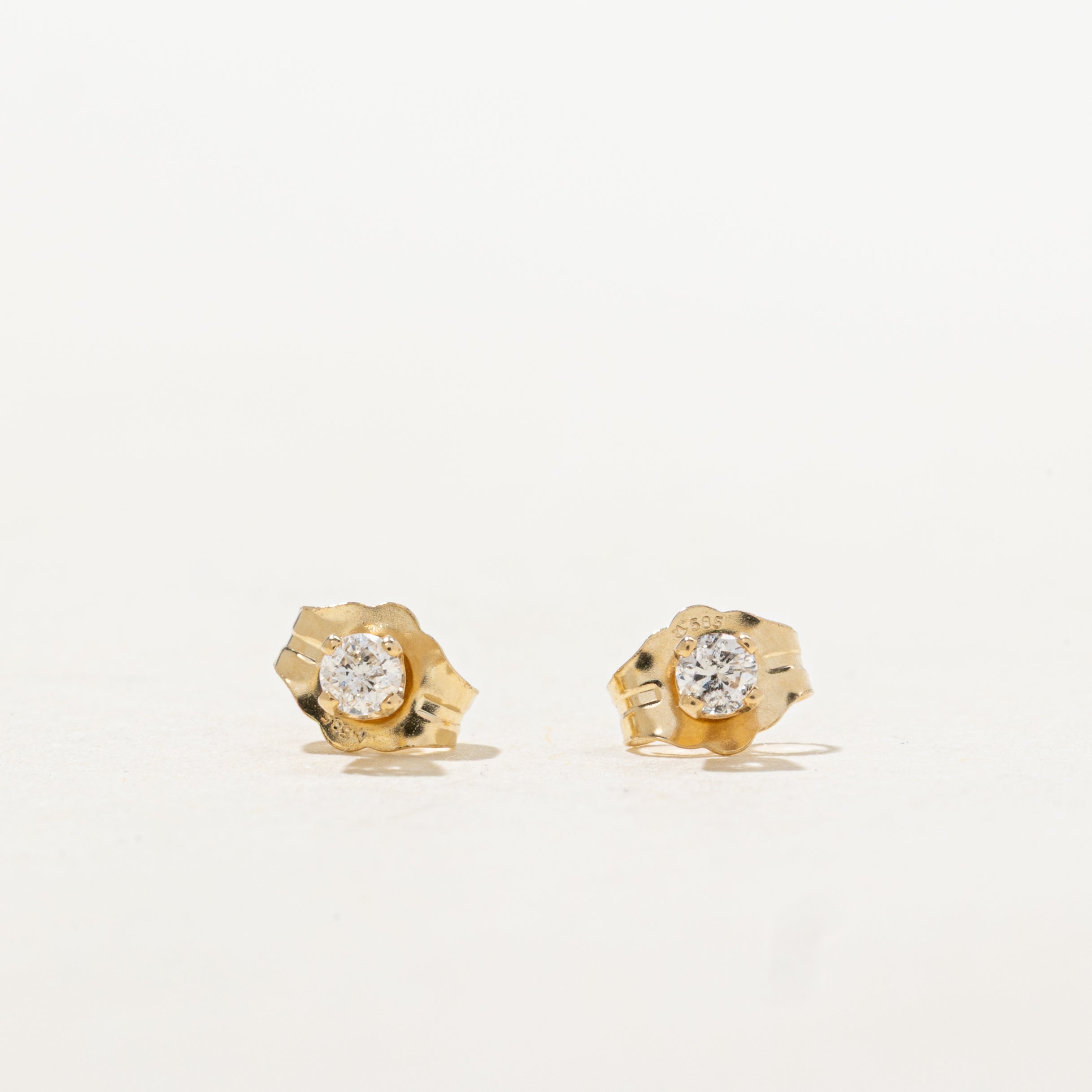 14k Diamond Stud Earrings