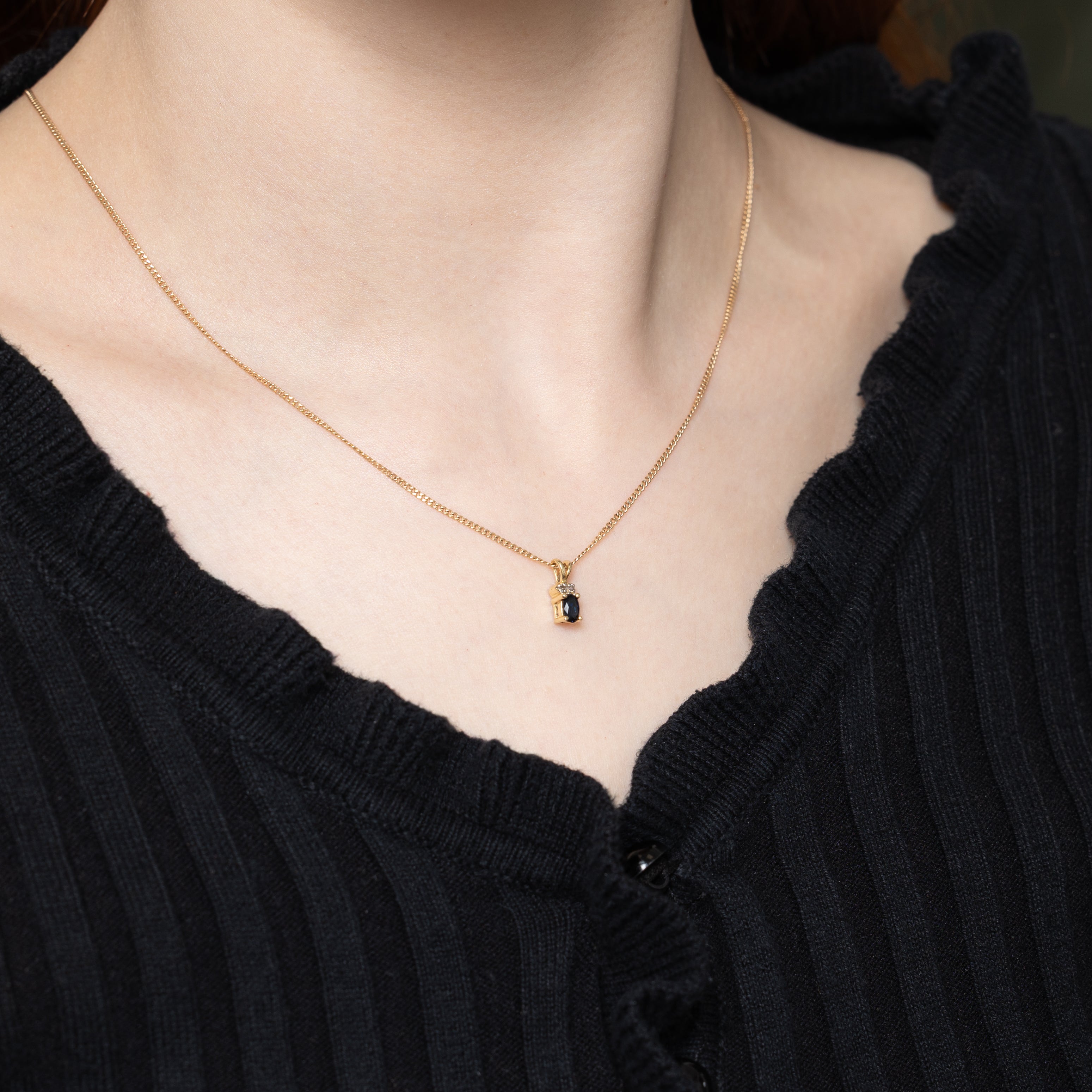Pendentif en saphir et diamants 10 carats