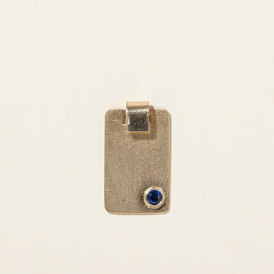 10k Synthetic Sapphire Sheet Pendant | 0.13ct