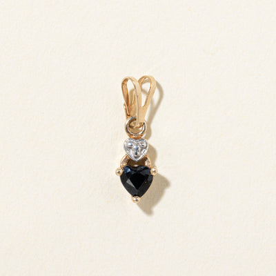 10k Sapphire Heart Pendant | 0.07ct