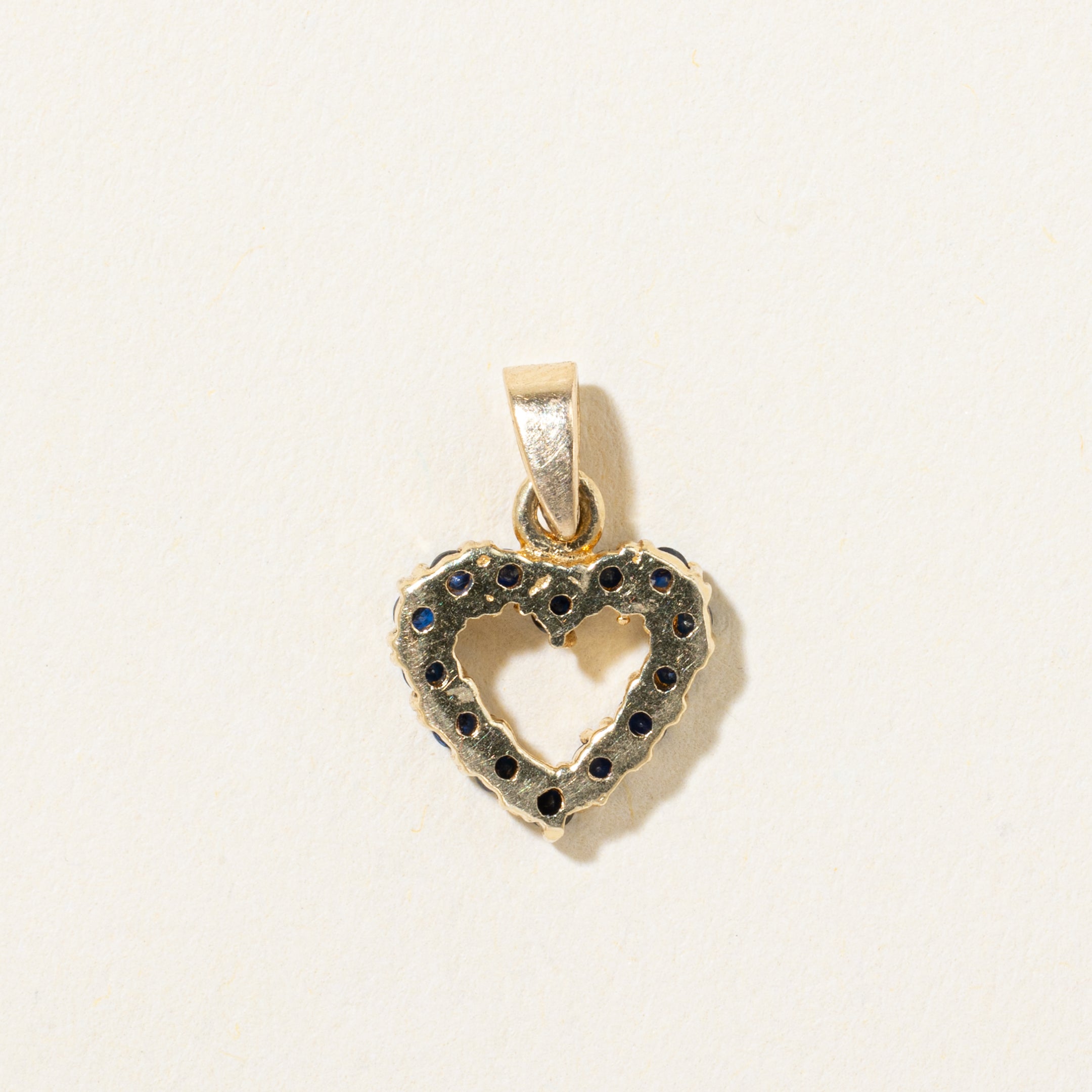 14k Sapphire Heart Pendant | 0.07ct