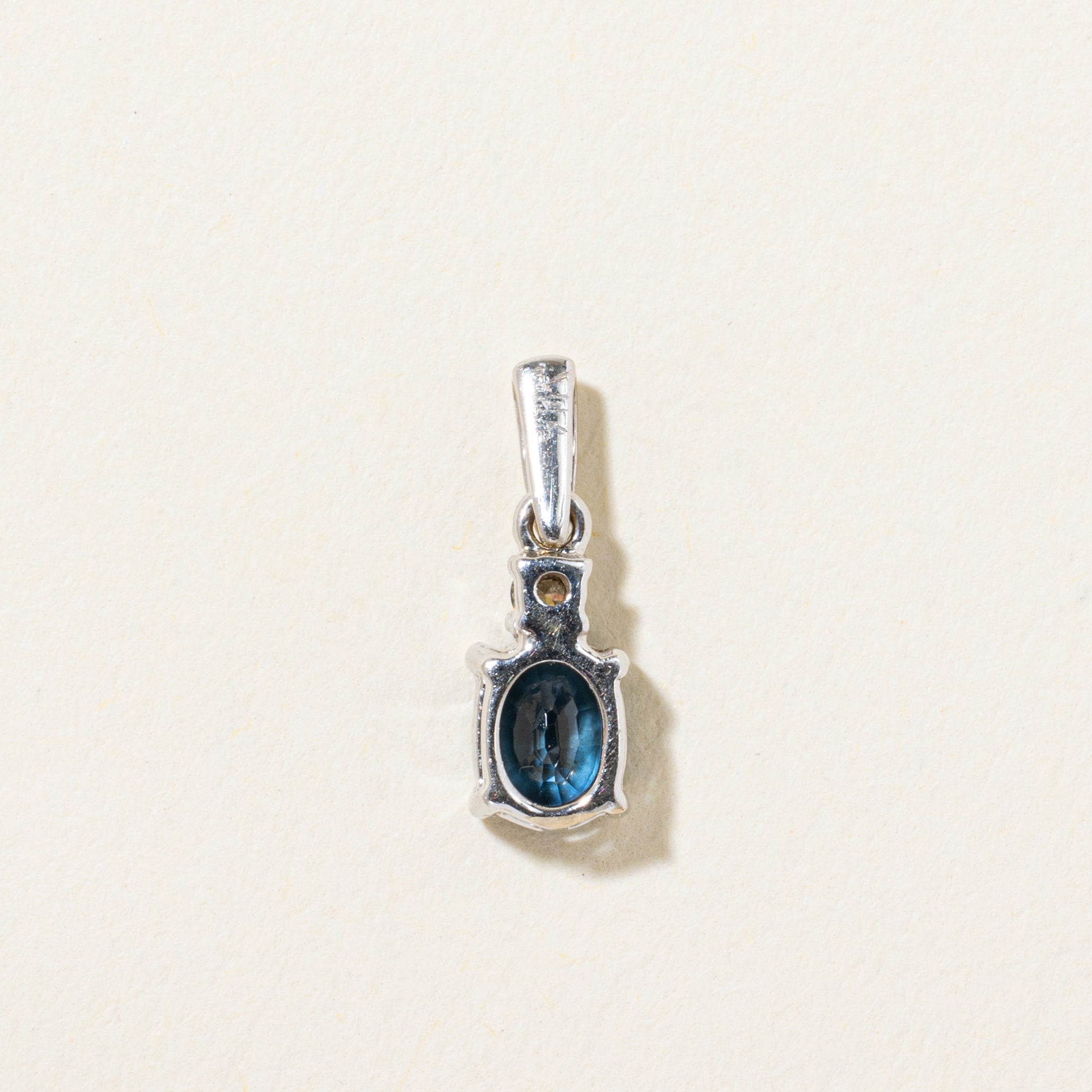 18k Sapphire & Diamond Pendant