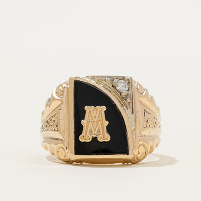 10k Onyx & Diamond 