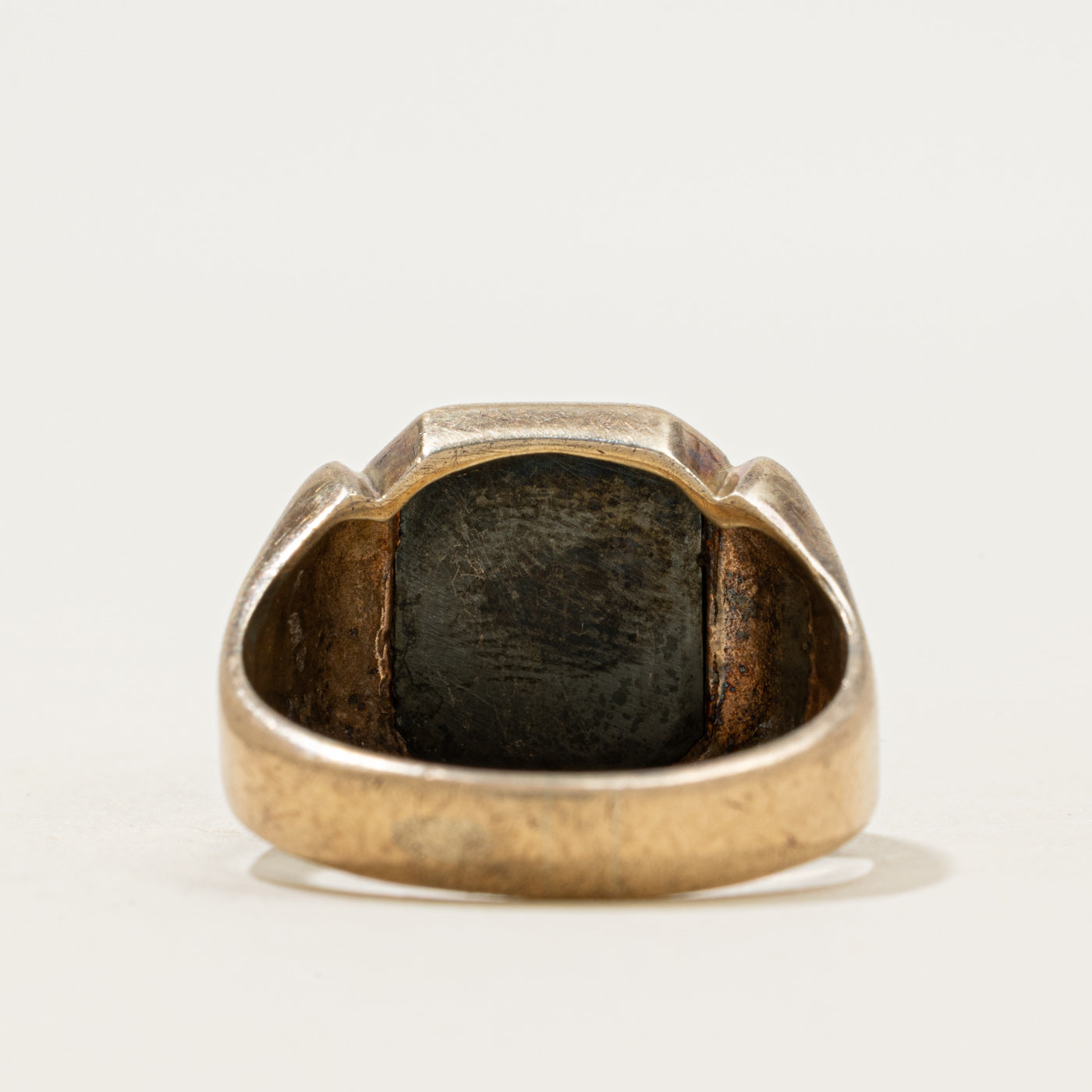 14k Hematite Intaglio Legionnaire Engraved Signet Ring | 2.79ct | SZ 11