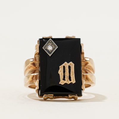 10k Onyx & Diamond 