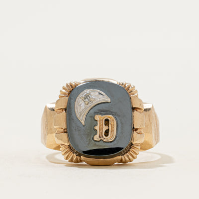 14k Hematite & Diamond Accent 