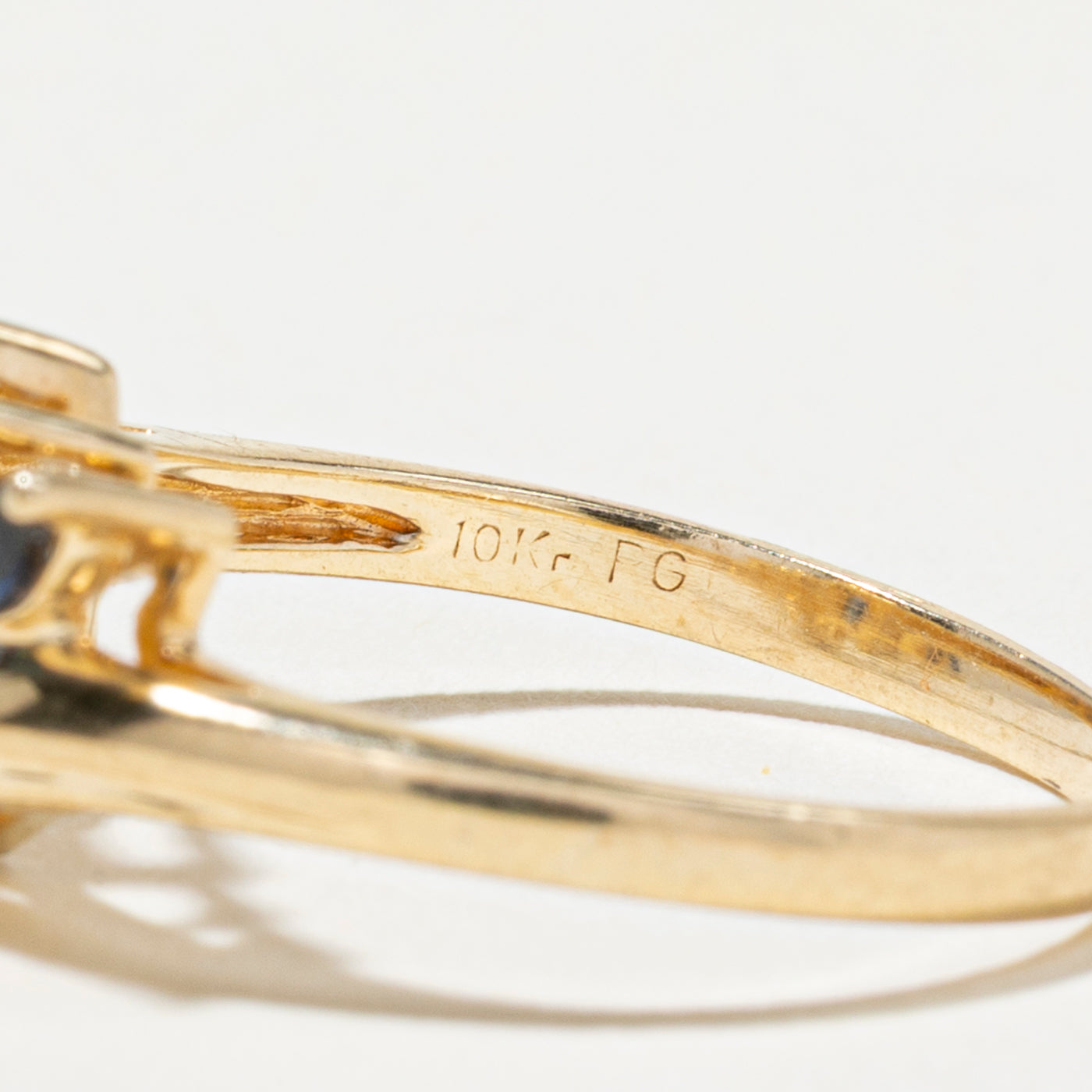 Five Stone Marquise Cut Sapphire & Diamond Bypass Ring | SZ 5.75