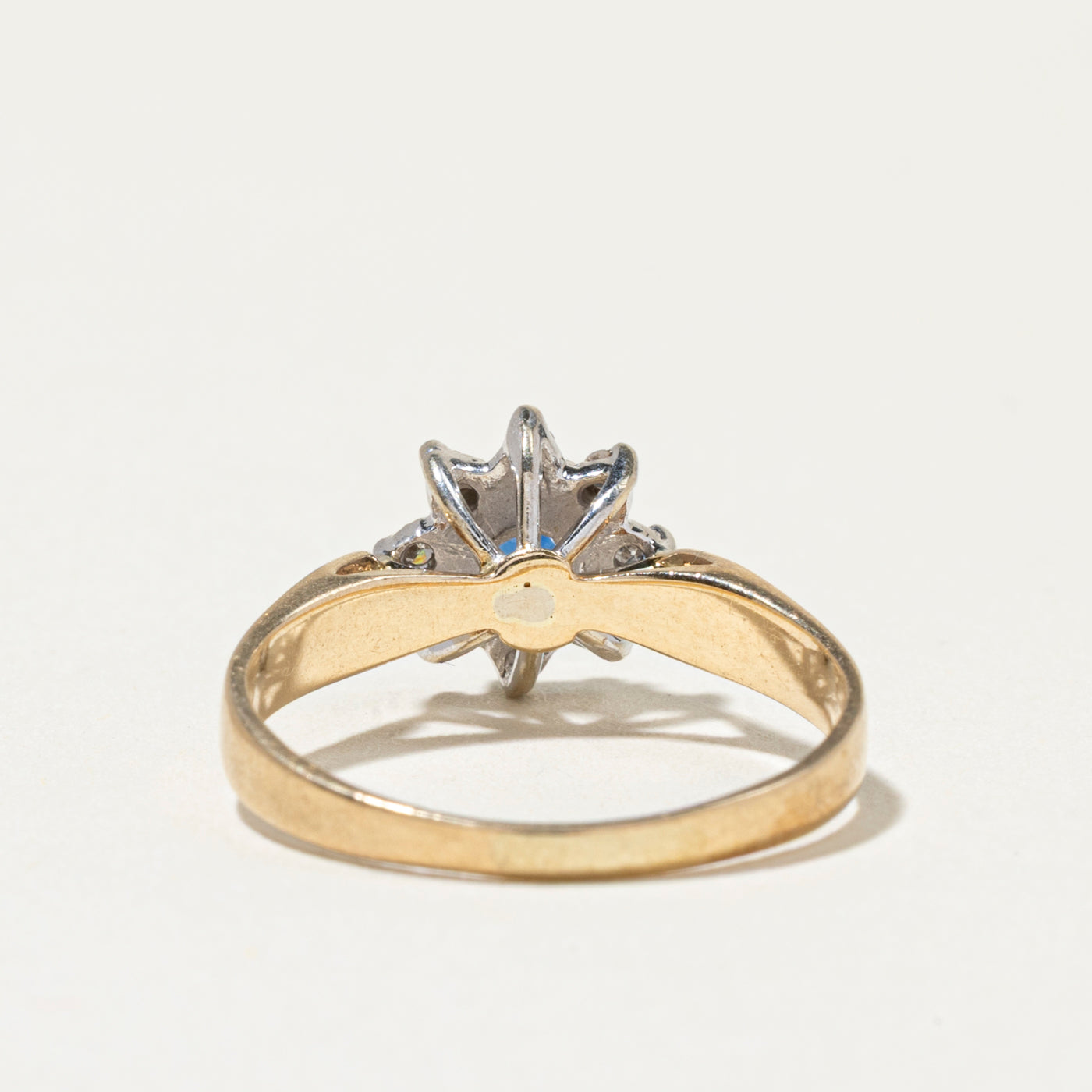 Sapphire & Diamond Petal Halo Ring | SZ 4.25