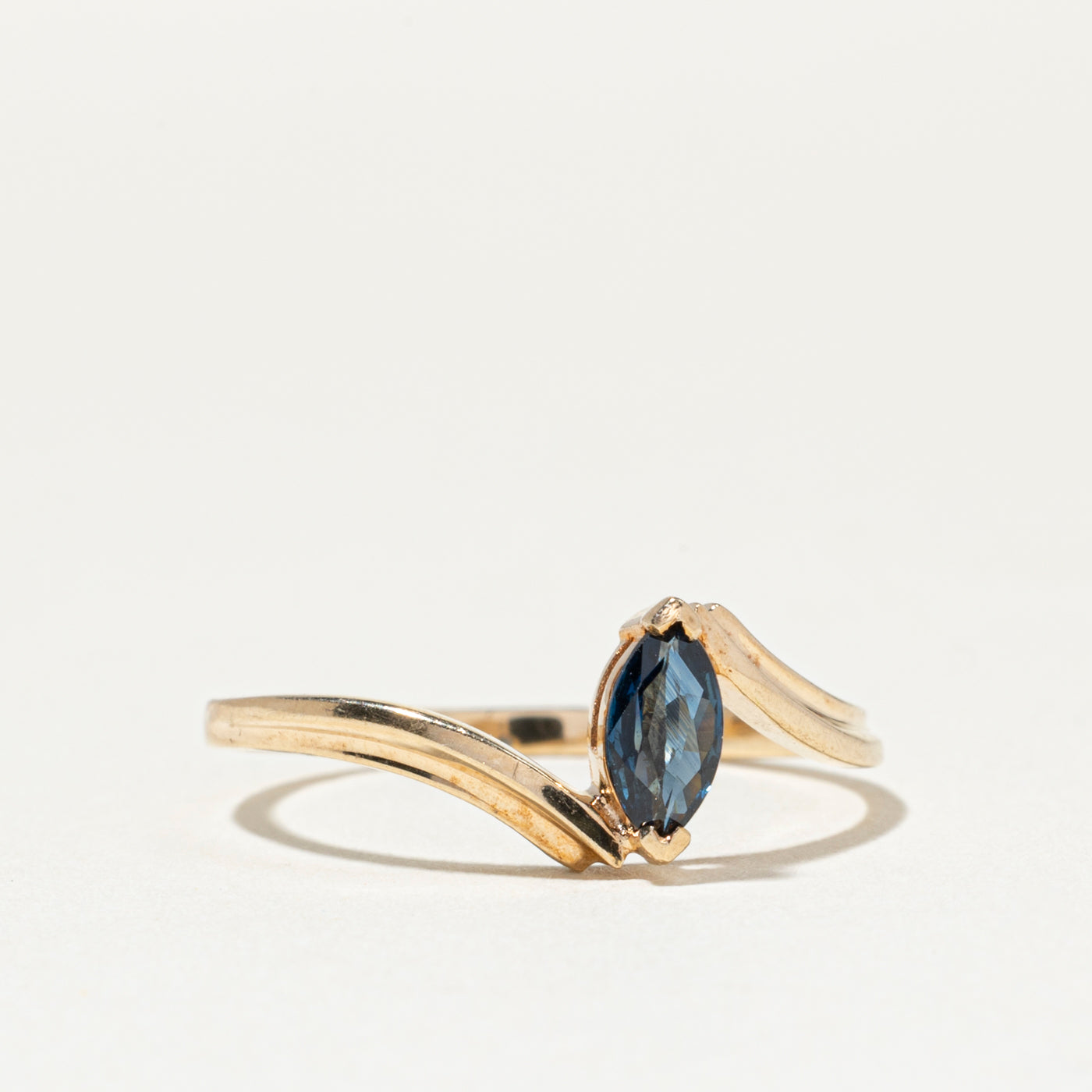 Marquise Cut Sapphire Bypass Ring | SZ 6.5