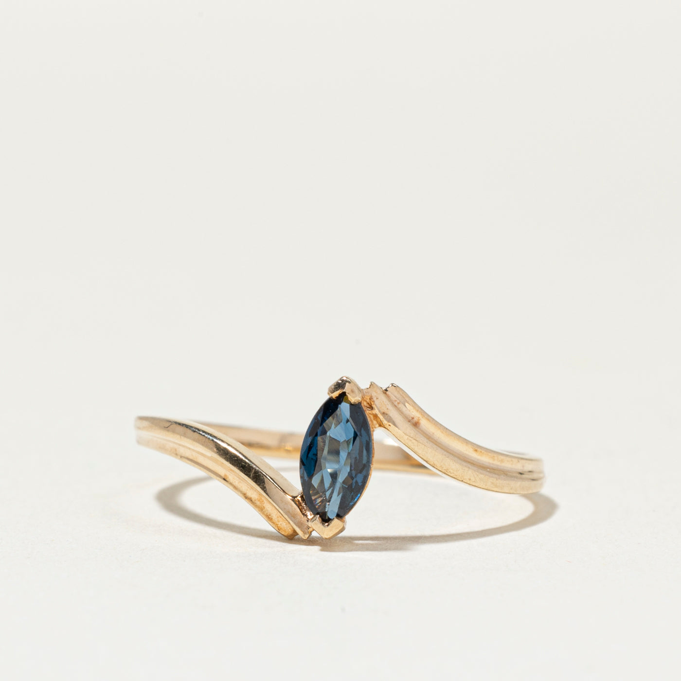 Marquise Cut Sapphire Bypass Ring | SZ 6.5