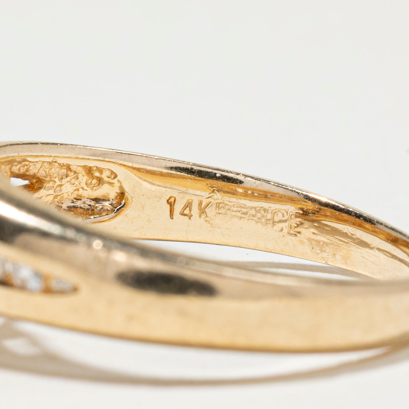 Marquise Cut Sapphire & Diamond Bypass Ring | SZ 5