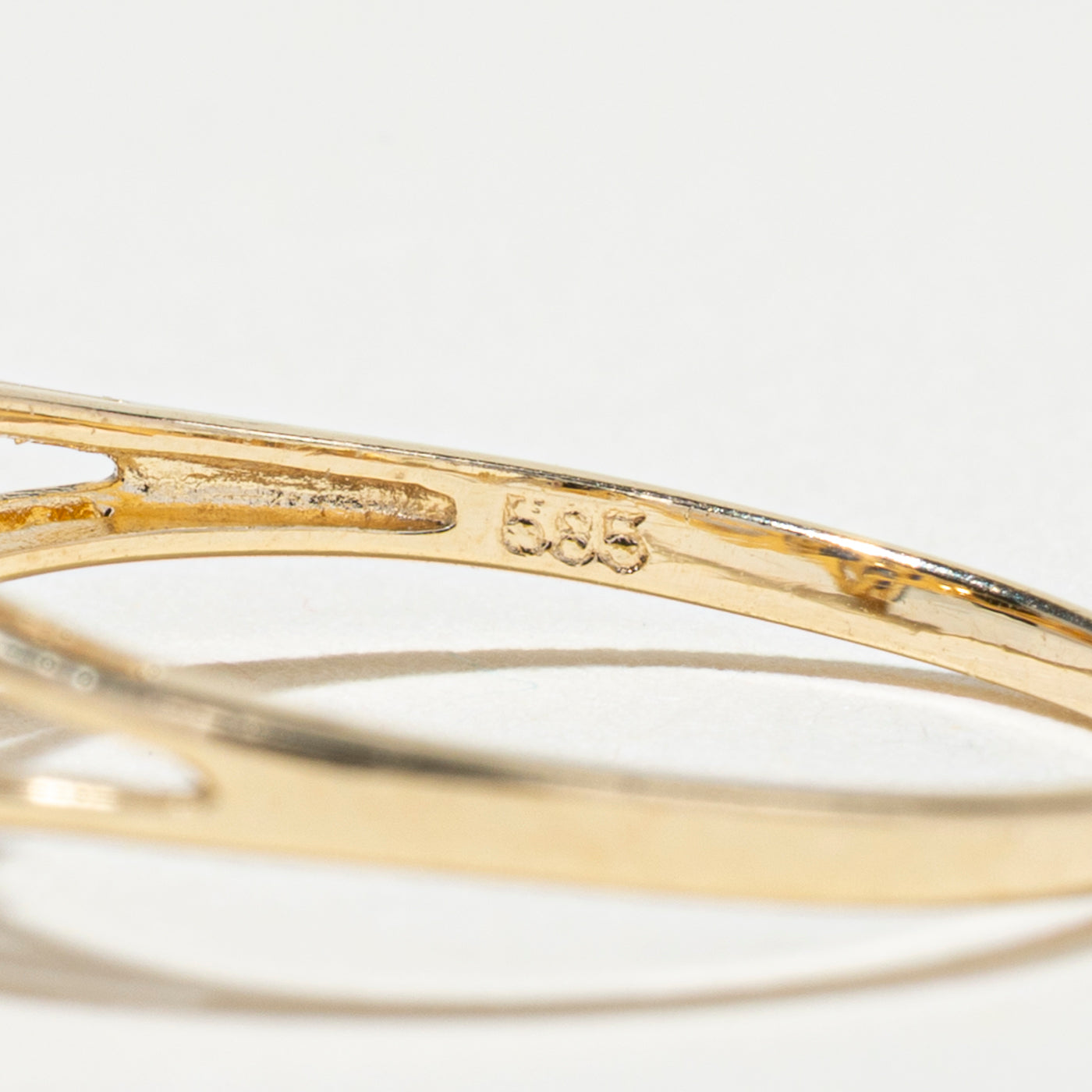 Diamond & Sapphire Petal Halo Open Shank Ring | SZ 6.25