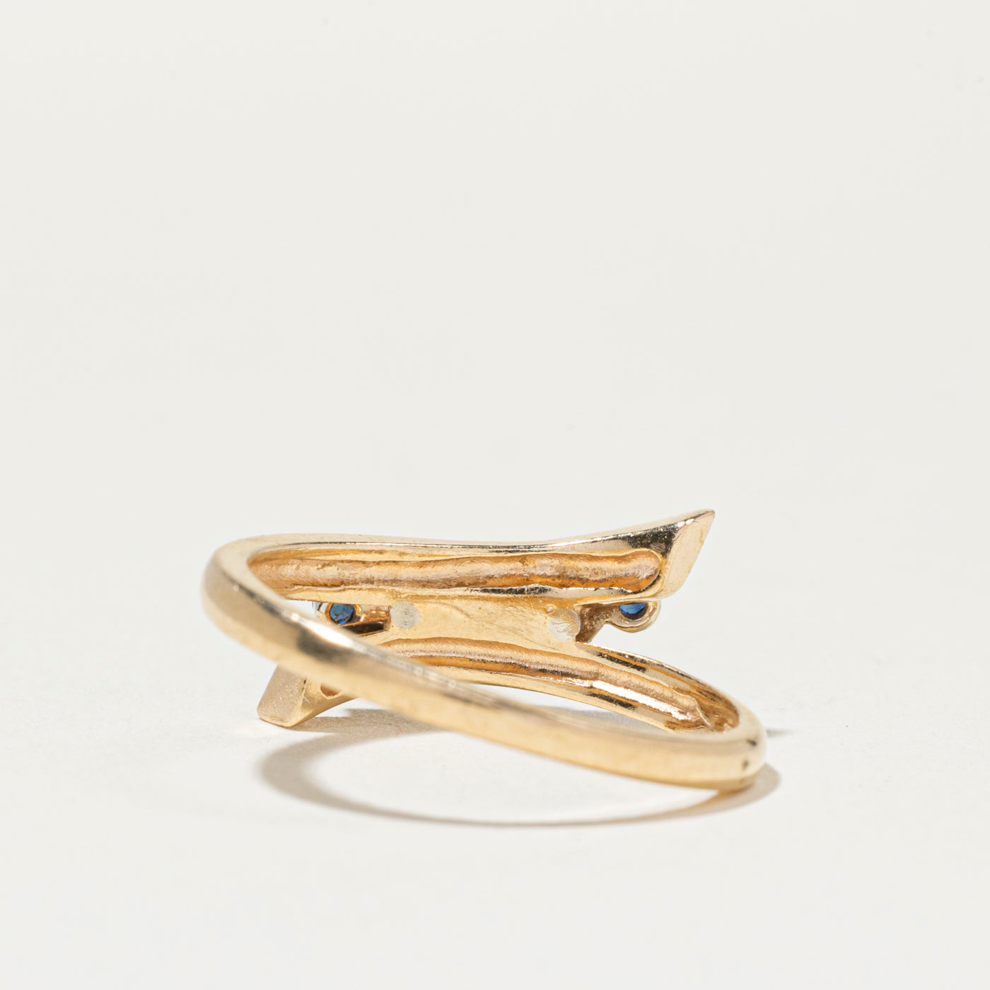 Five Stone Sapphire & Diamond Bypass Ring | SZ 7.5