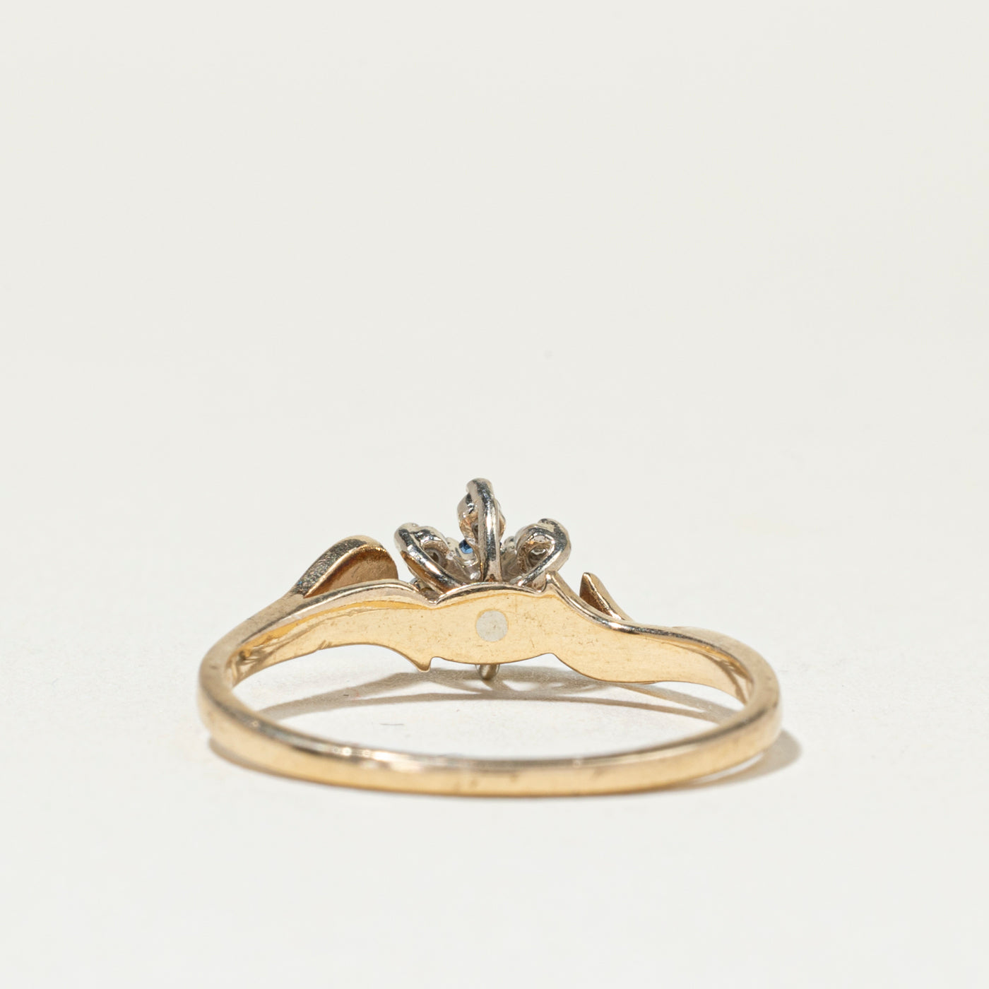 Sapphire & Diamond Petal Bypass Ring | SZ 5.5