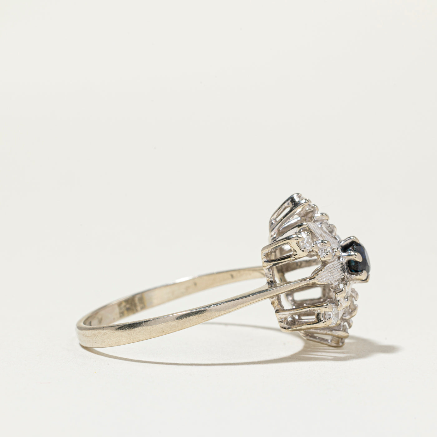Sapphire & Diamond Snowflake Ring | SZ 11
