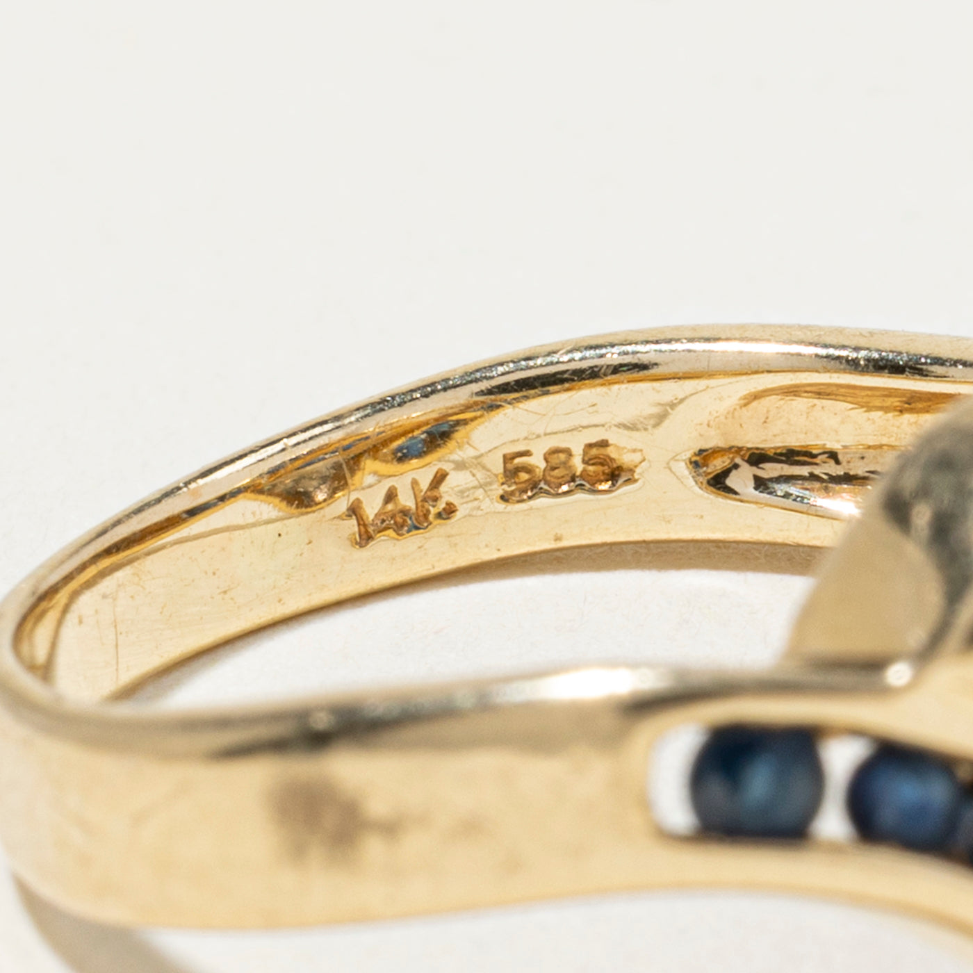 Sapphire & Diamond Triple Wave Ring | SZ 5.75