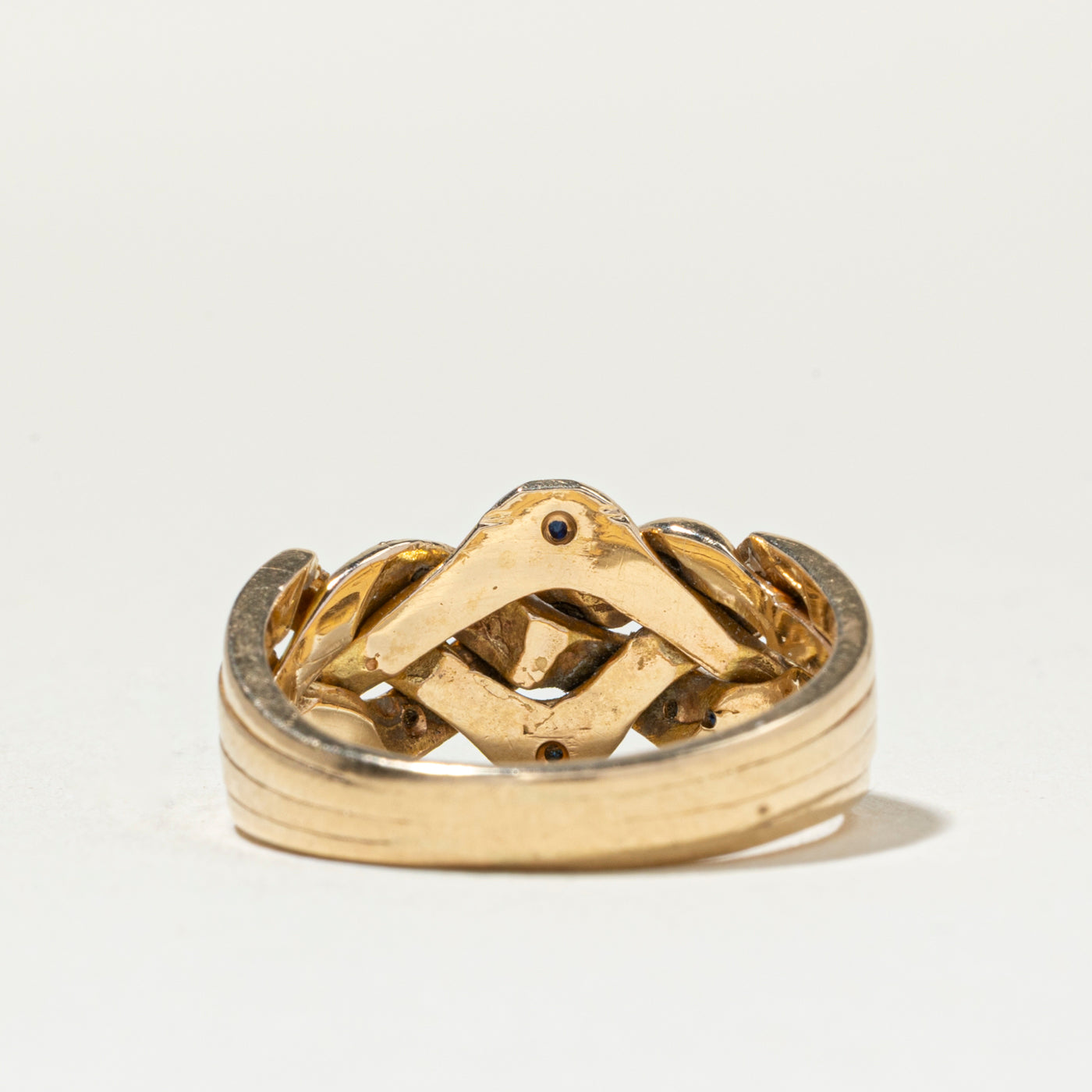 Bague puzzle saphir et diamants | Taille 6,75