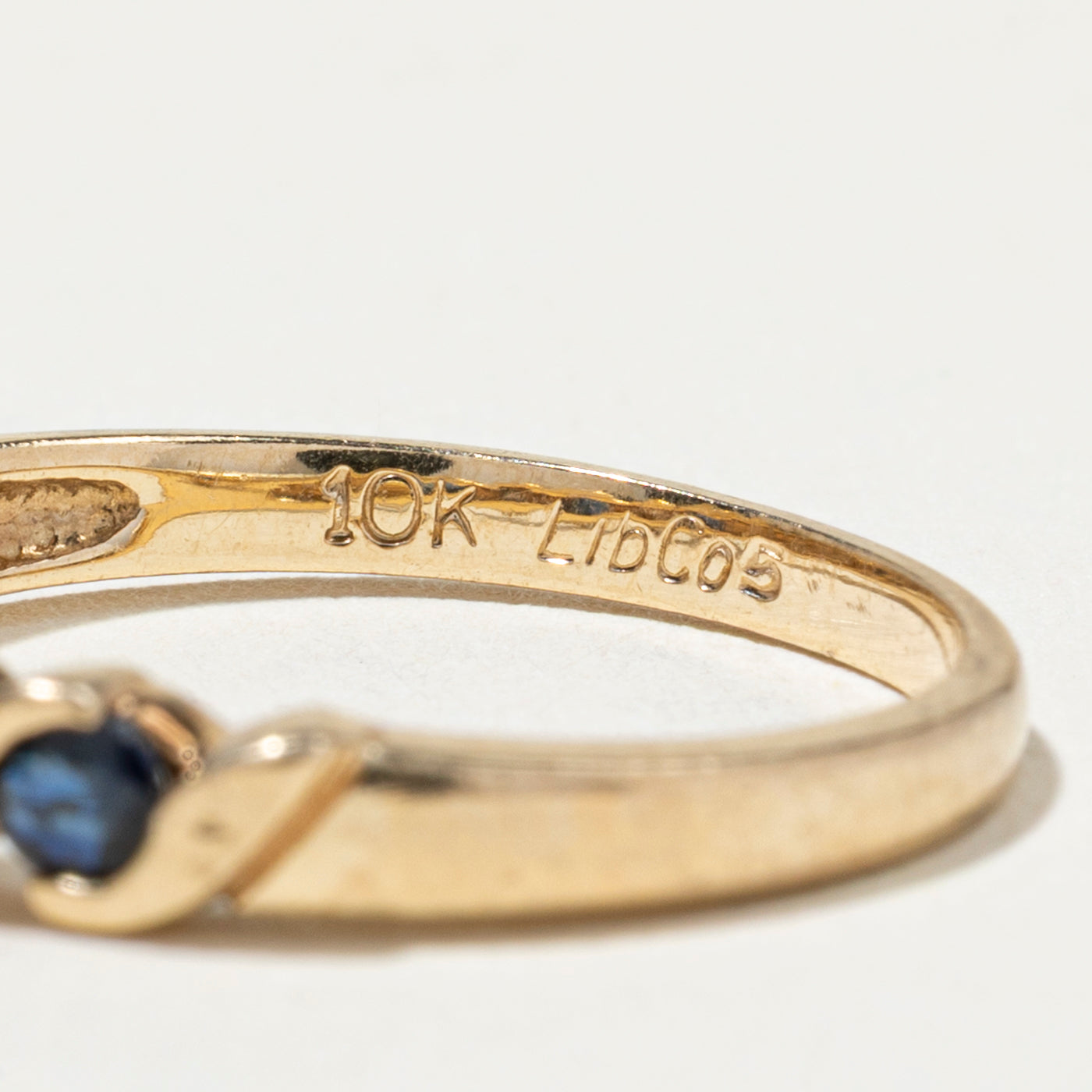 Five Stone Sapphire & Diamond Wave Band | SZ 6