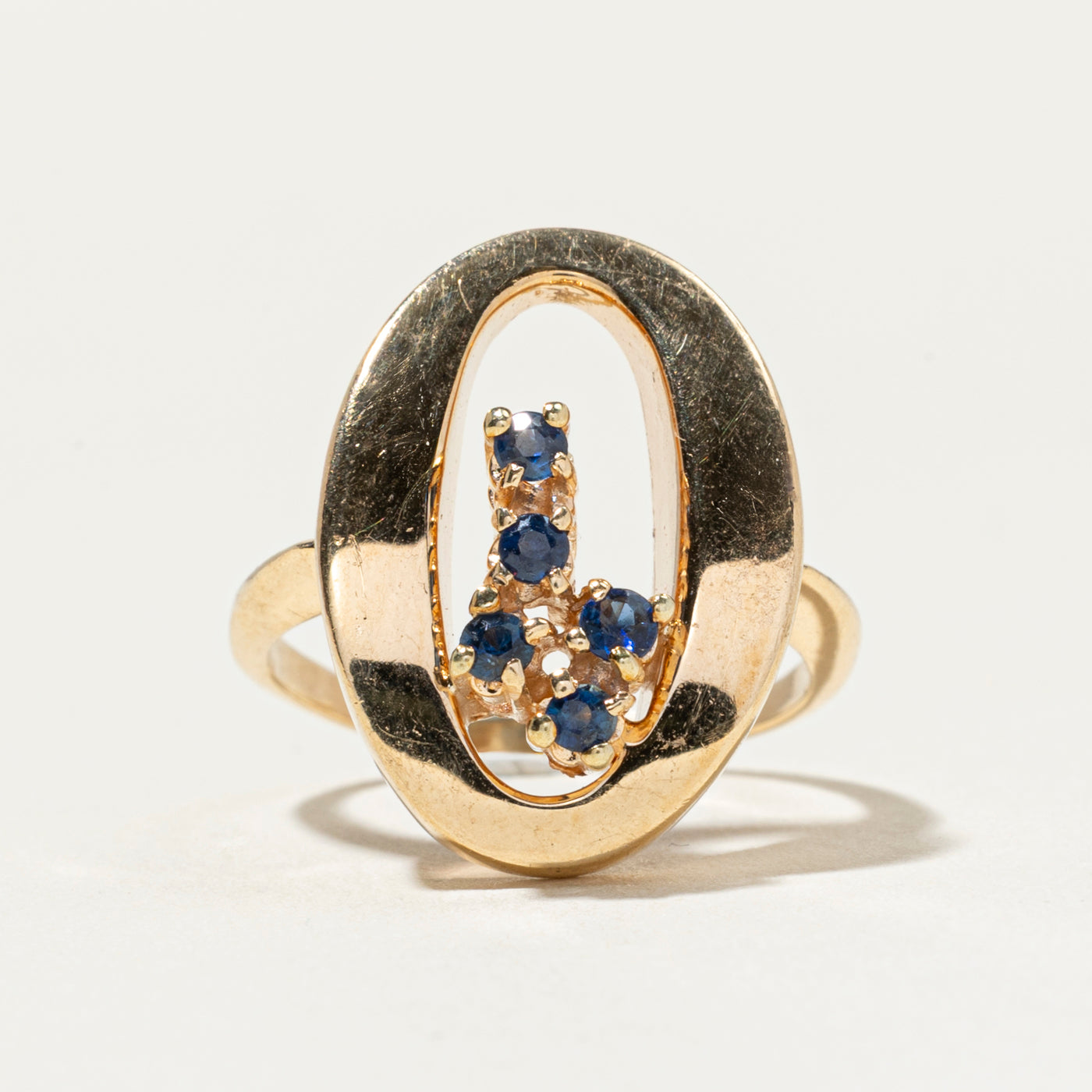 Sapphire Cluster Oval Cocktail Ring | SZ 4.5