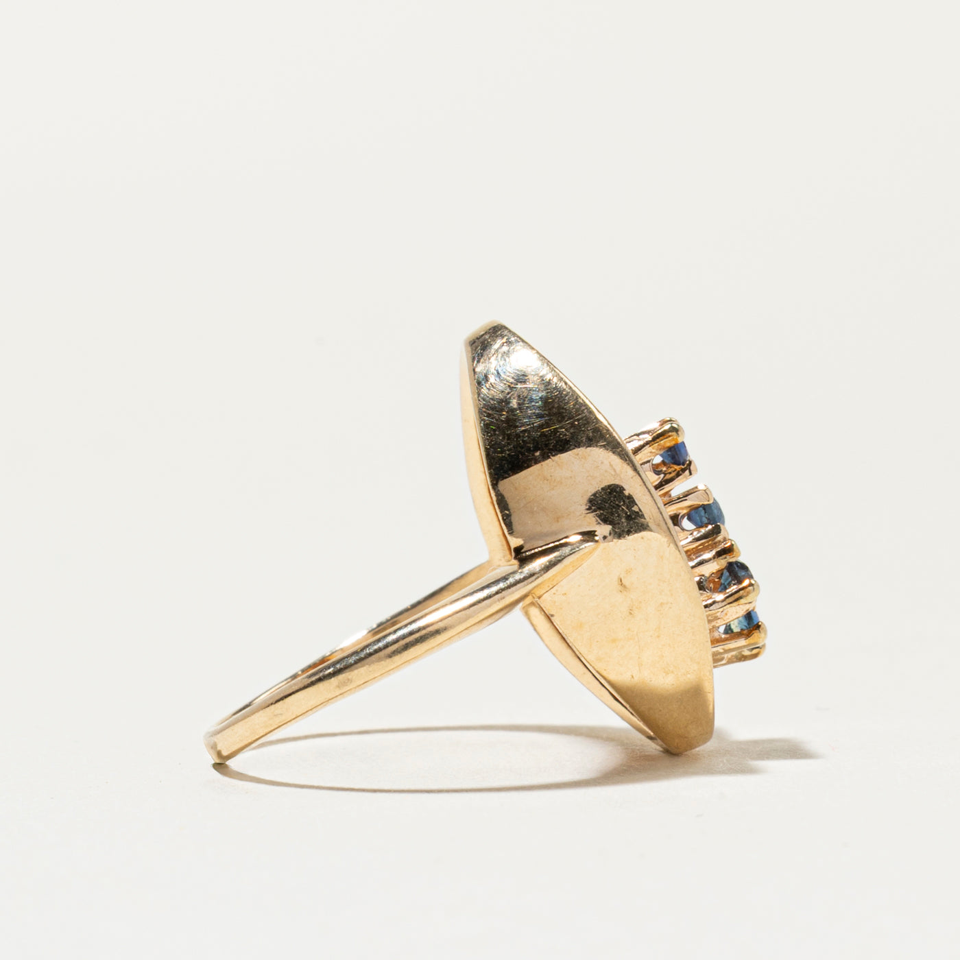 Sapphire Cluster Oval Cocktail Ring | SZ 4.5