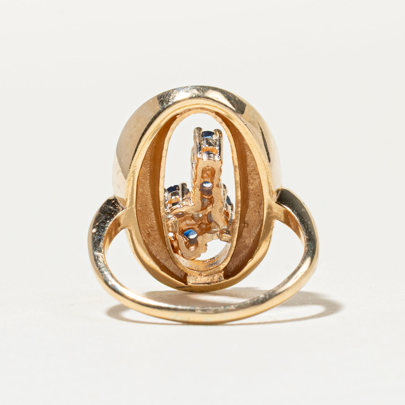 Sapphire Cluster Oval Cocktail Ring | SZ 4.5