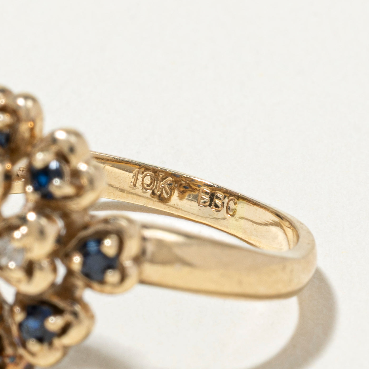 Bague cœur en saphir et diamants | Taille 6