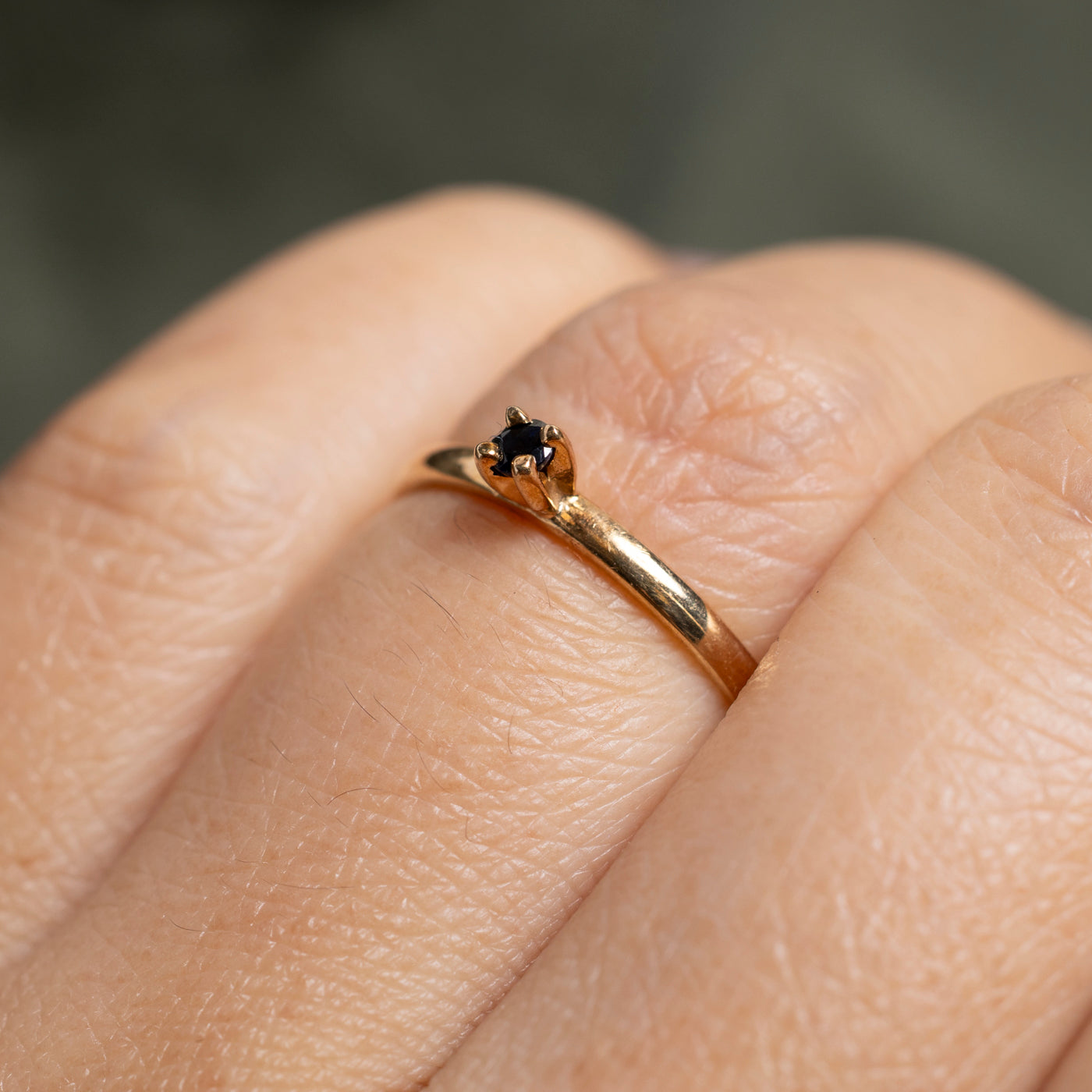 Bague solitaire saphir petite | Taille 6,25