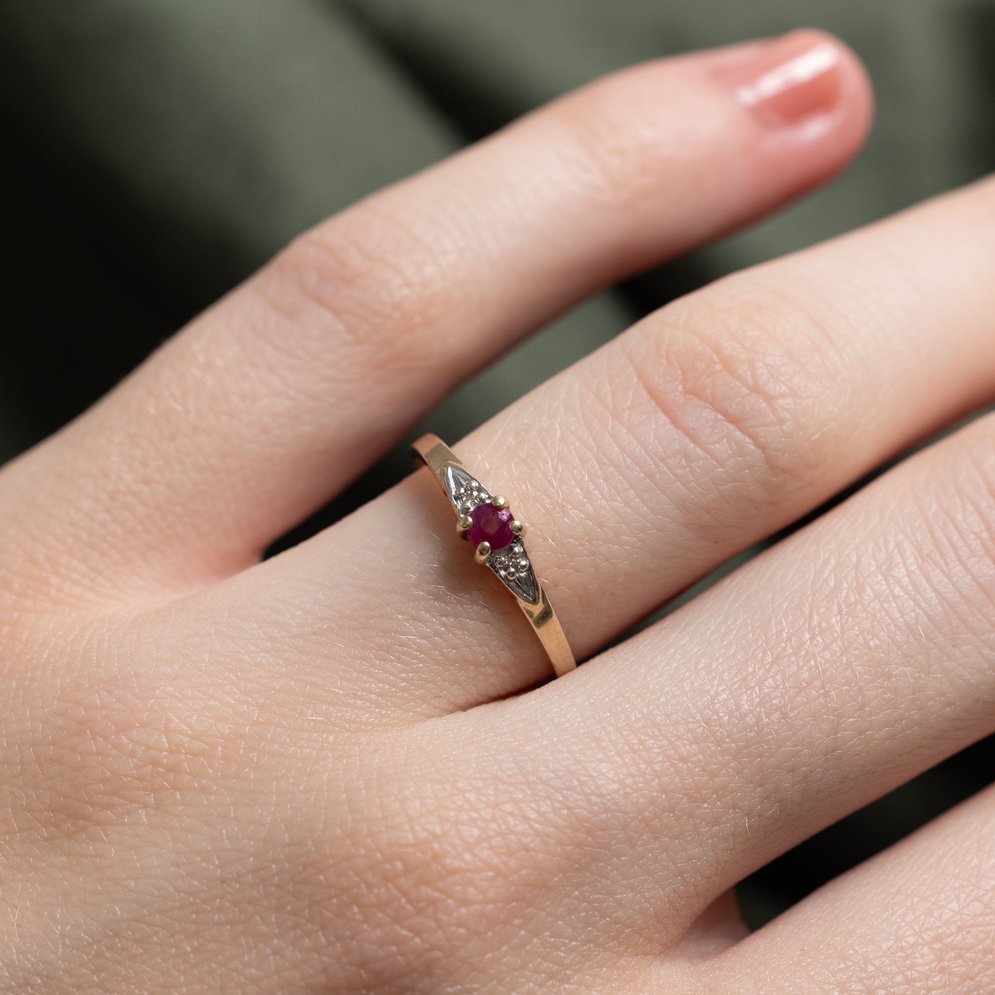 Ruby & Diamond Accented Band | SZ 5.5