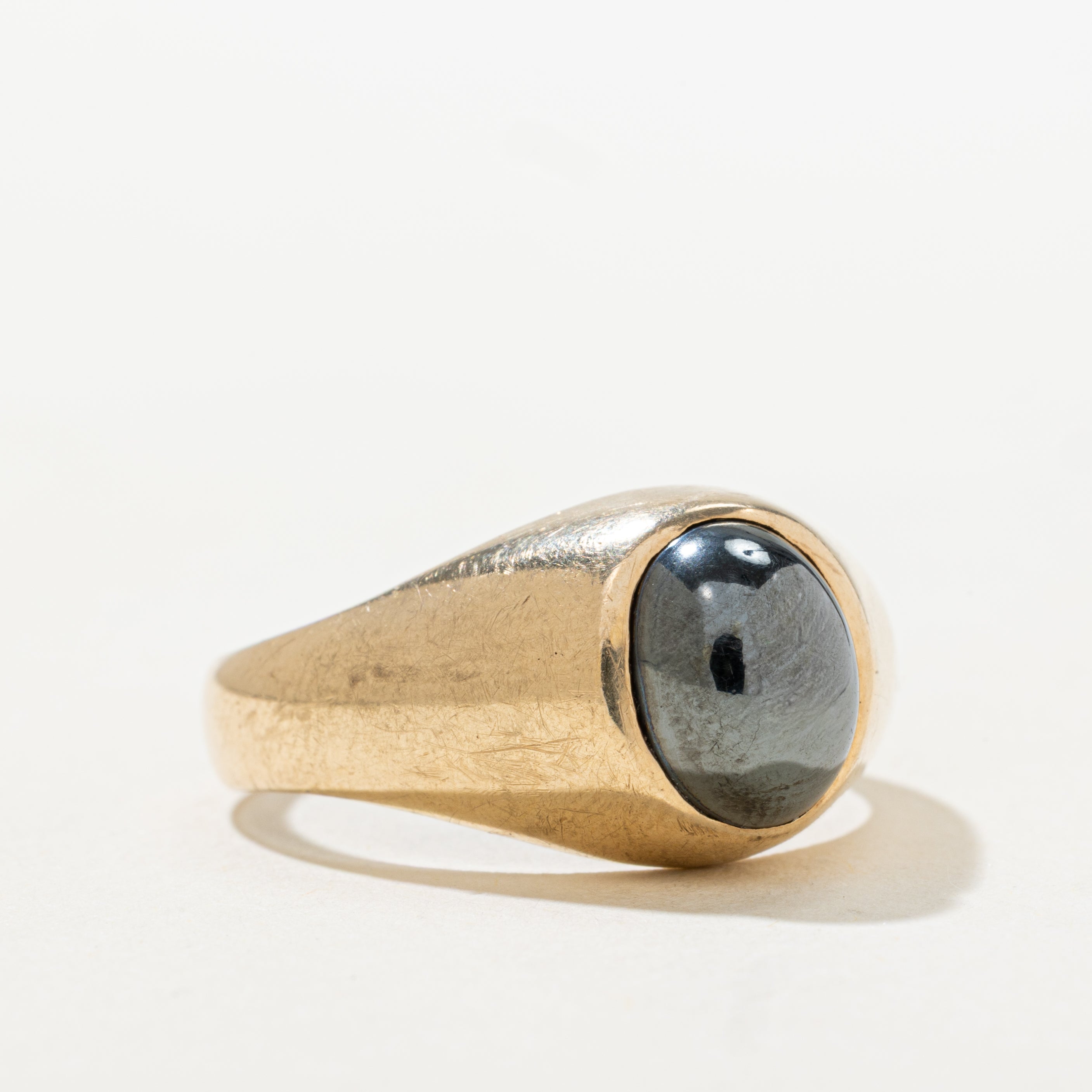 Cabochon Hematite Dome Ring | SZ 9.75