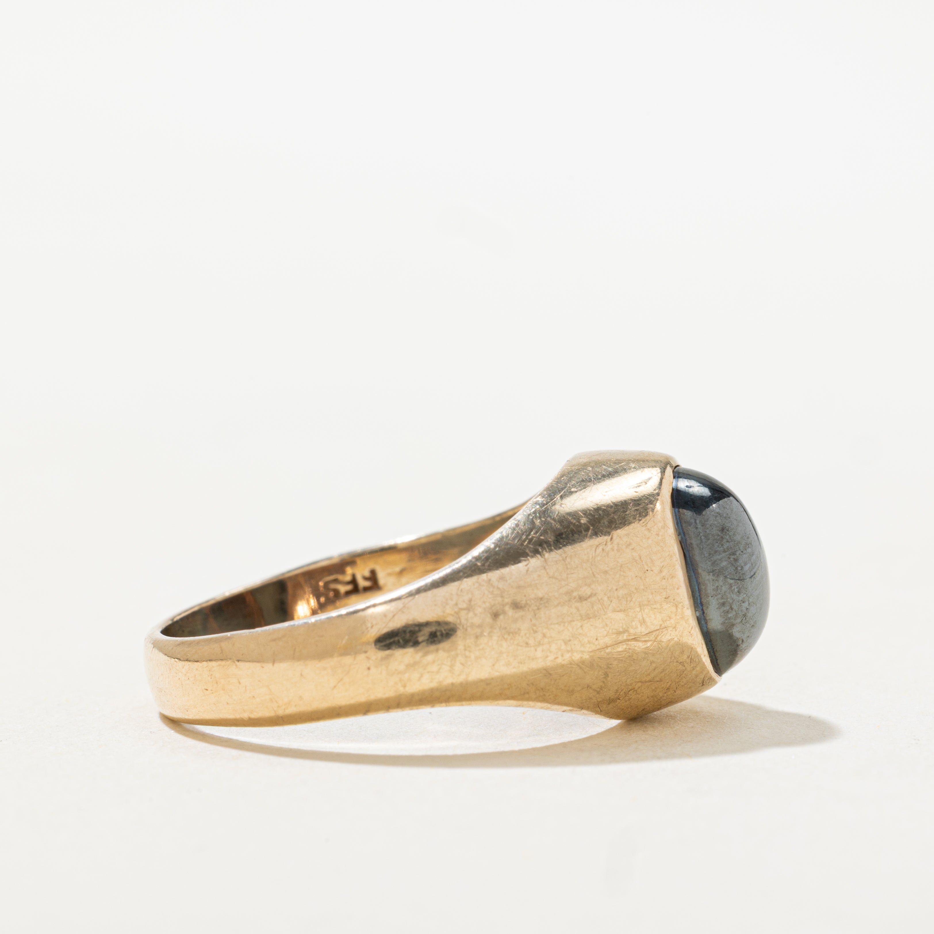 Cabochon Hematite Dome Ring | SZ 9.75